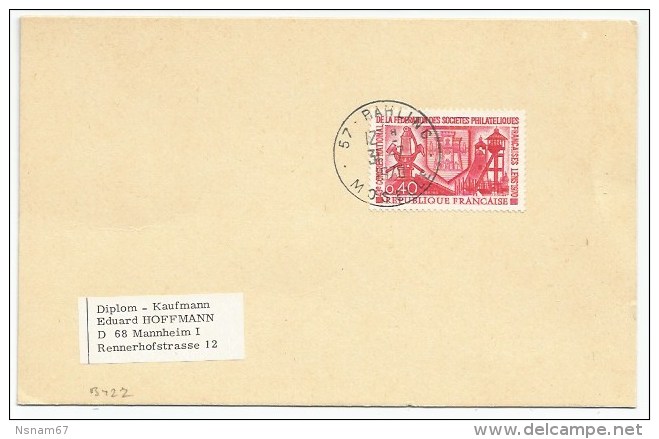 B427 - RAHLING - 1970 - Moselle - Timbre CONGRES FEDERATION PHILATELIQUES - - Lettres & Documents