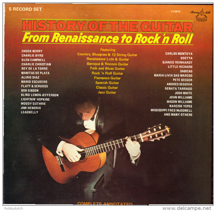 * 5LP Box *  HISTORY OF THE GUITAR - FROM RENAISSANCE TO ROCK 'N  ROLL - Instrumentaal