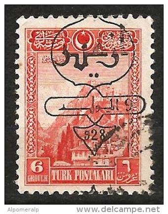 Turkey 1928 - Mi. 875 O, Fortress Ankara, Star And Crescent | Mountain | Houses | Overprint - Gebraucht