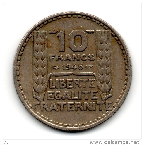 10F 1945 Rameaux Courts - 10 Francs