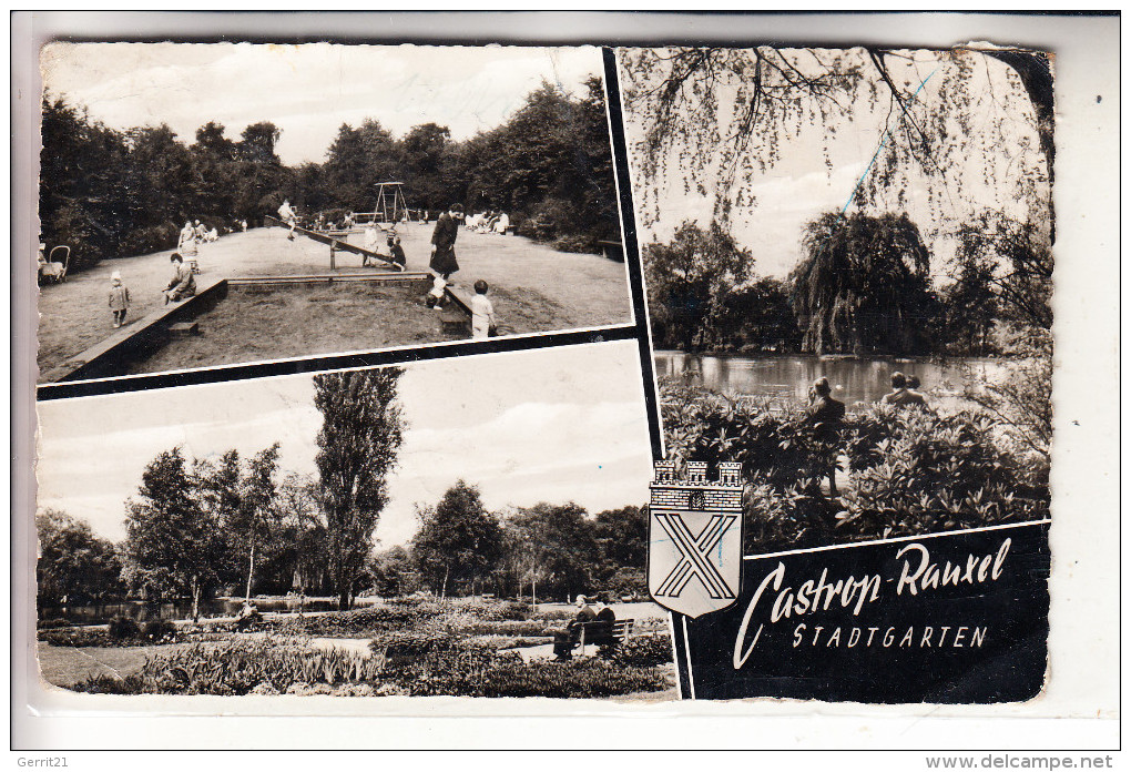 4620 CASTROP - RAUXEL. Stadtgarten, Mehrbild, Rücks. Klebereste - Castrop-Rauxel