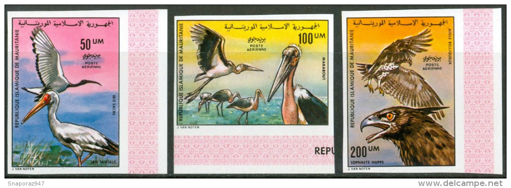 1976 Mauritania Uccelli Birds Vogel Oiseaux Set Imperforate MNH** B518 - Mauritania (1960-...)