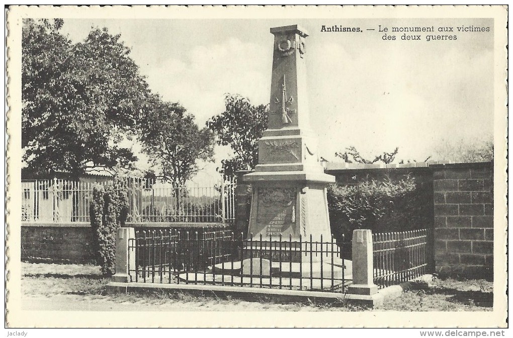 Anthisnes -- Le  Monument  Aux  Victimes  Des  Deux  Guerres.     (2 Scans) - Anthisnes