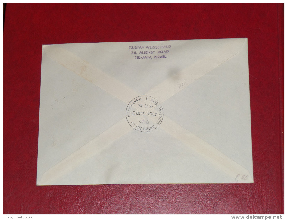 Israel Sonderflug LOD - Reyth Rheinland Einschreiben Registered Envelope  Par Avon Luftpost Airmail - Poste Aérienne