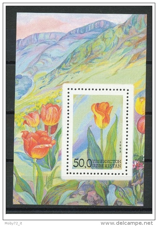 Uzbekistan - 1993 - Nuovo/new - Fiori - Mi Block 2 - Uzbekistan