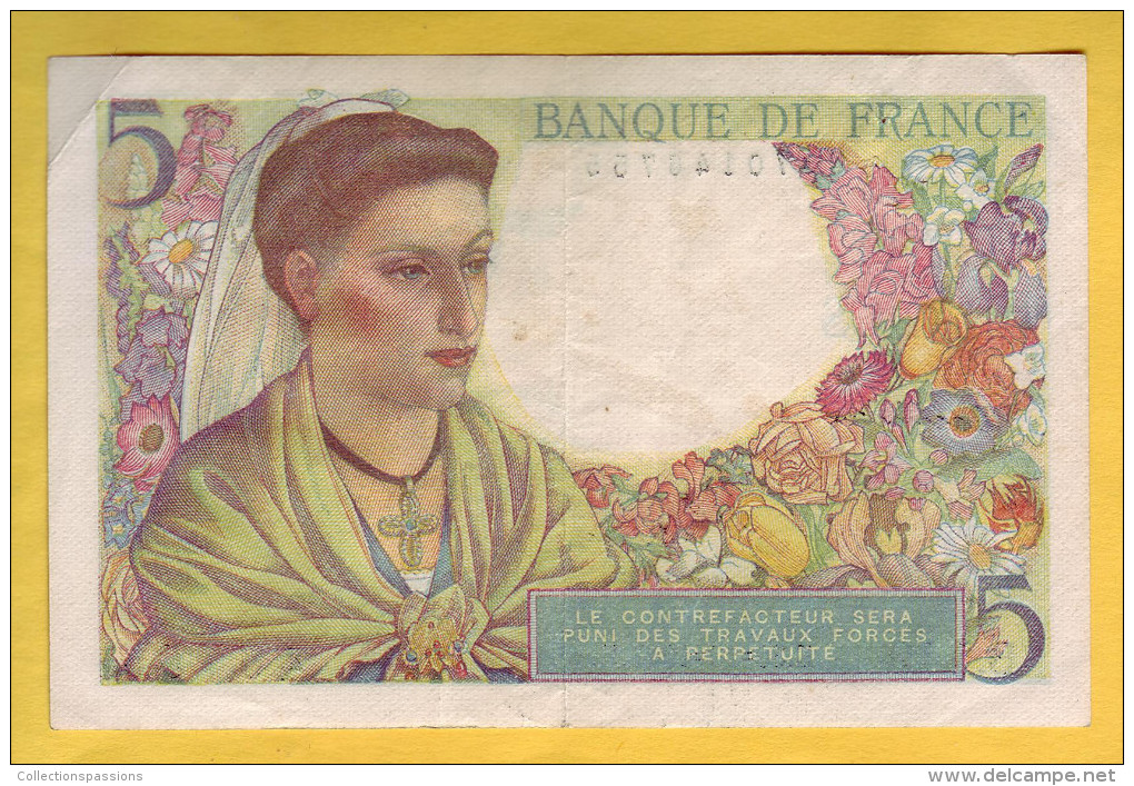 BILLET FRANCAIS - 5 Francs Berger 30-10-1947 TTB+ - 5 F 1943-1947 ''Berger''