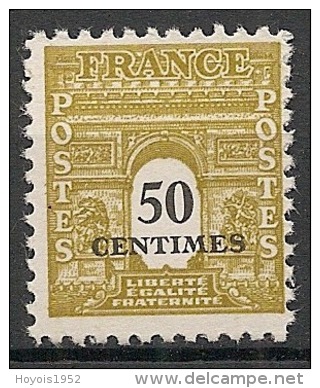 France 1945 Y&T Nos 702** à 711** (10 Timbres) Arc De Triomphe - 1944-45 Arc De Triomphe