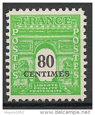 France 1945 Y&T Nos 702** à 711** (10 Timbres) Arc De Triomphe - 1944-45 Arc De Triomphe