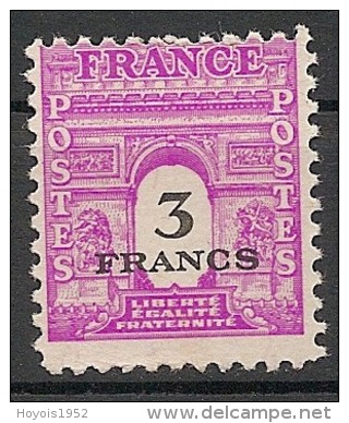 France 1945 Y&T nos 702** à 711** (10 timbres) Arc de Triomphe