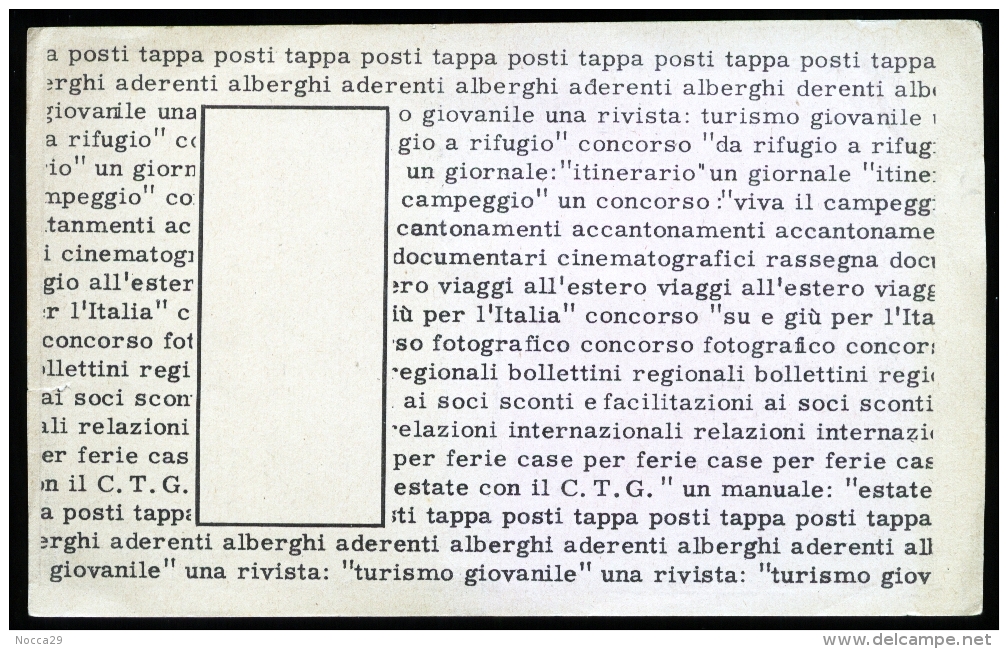 BIGLIETTO (cm.16x10) DEL 1959  DEL CENTRO TURISTICO GIOVANILE  - UFFICIO REGIONALE TOSCANO - Monete (rappresentazioni)