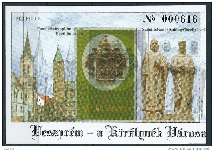 1373 Hungary Art Sculpture Building Religion Personality Royalty ERROR DOUBLE PRINT Memorial Sheet RARE+++ - Fehldrucke