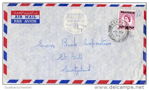 HC 8 - BAHRAIN Belle Lettre Par Avion Pour Saint-Gall (Suisse) 1959 - Bahreïn (...-1965)