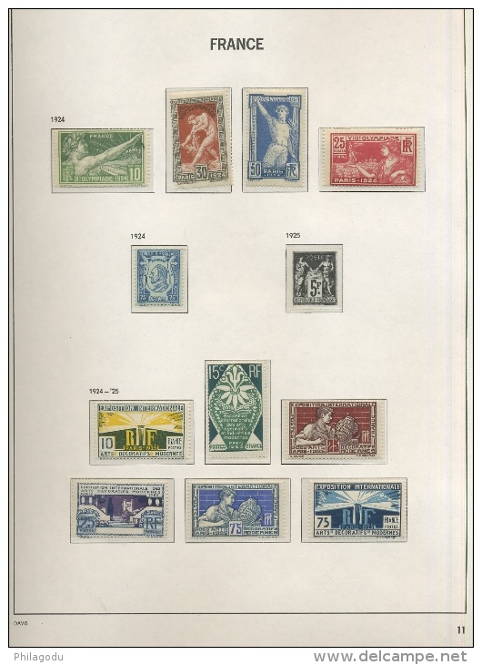 FRANCE complète 1937-1963 ** et quelques timbres avant   99% sont neufs sans charnière et gomme originale