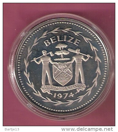 BELIZE 10 DOLLARS 1974 PROOF BIRD - Belize