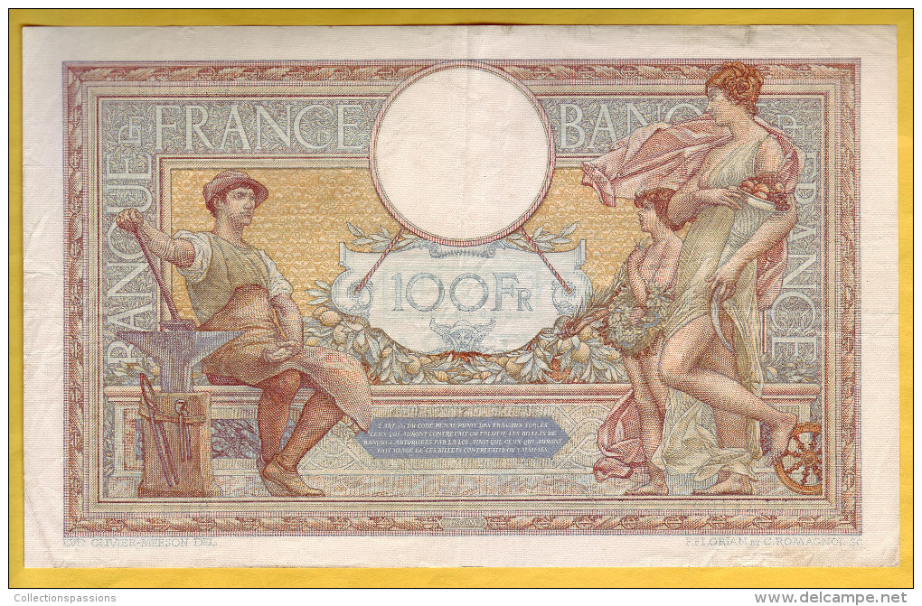 BILLET FRANCAIS - 100 Francs Luc Olivier Merson 29-6-1933 TTB+ - 100 F 1908-1939 ''Luc Olivier Merson''