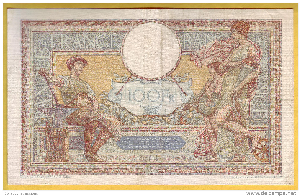 BILLET FRANCAIS - 100 Francs Luc Olivier Merson 29-6-1933 TTB+ - 100 F 1908-1939 ''Luc Olivier Merson''