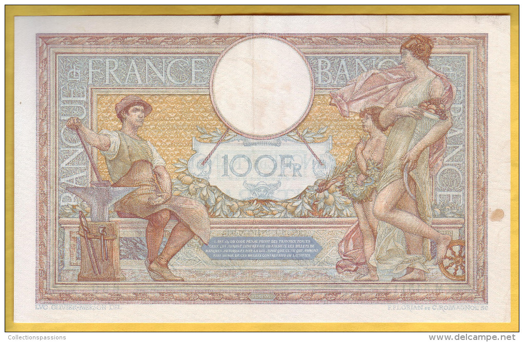 BILLET FRANCAIS - 100 Francs Luc Olivier Merson 10-6-1937 TTB+ - 100 F 1908-1939 ''Luc Olivier Merson''