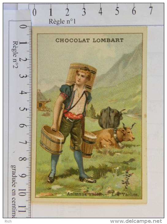 Chromo Image CHOCOLAT LOMBART - Animaux Utiles - Les Vaches - Lombart