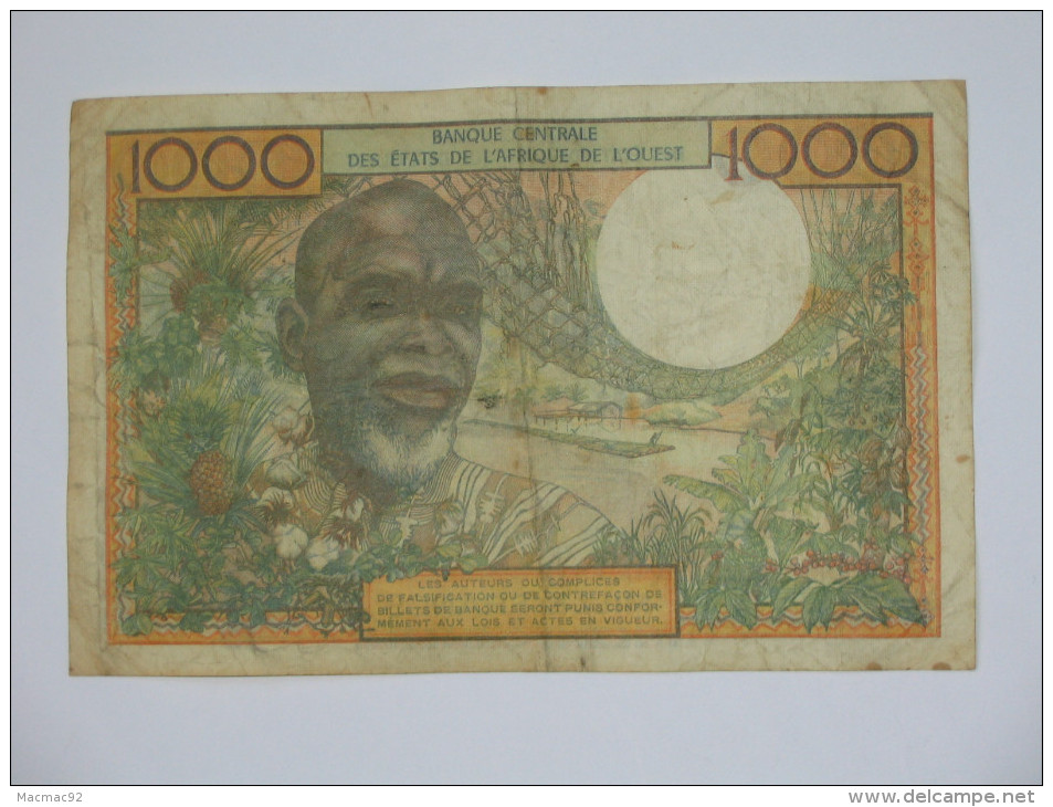 1000 Francs 1959-1965- COTE D´IVOIRE - Banque Centrale Des Etats De L´Afrique De L´Ouest  **** EN ACHAT IMMEDIAT **** - Côte D'Ivoire