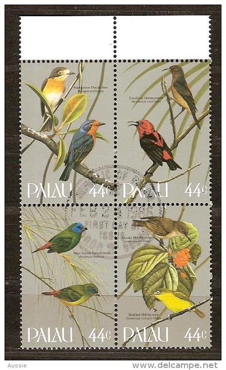 Palau 1986 Yvertn° 87-90 (°) Used Cote 7 Euro Faune Oiseaux Vogels Birds - Palau