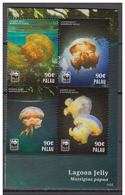 Palau 2014 WWF 4 St. Perf. Sea Life MNH - Altri & Non Classificati