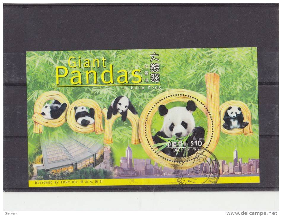 HONG KONG 1999 Used Block With Panda. - Beren