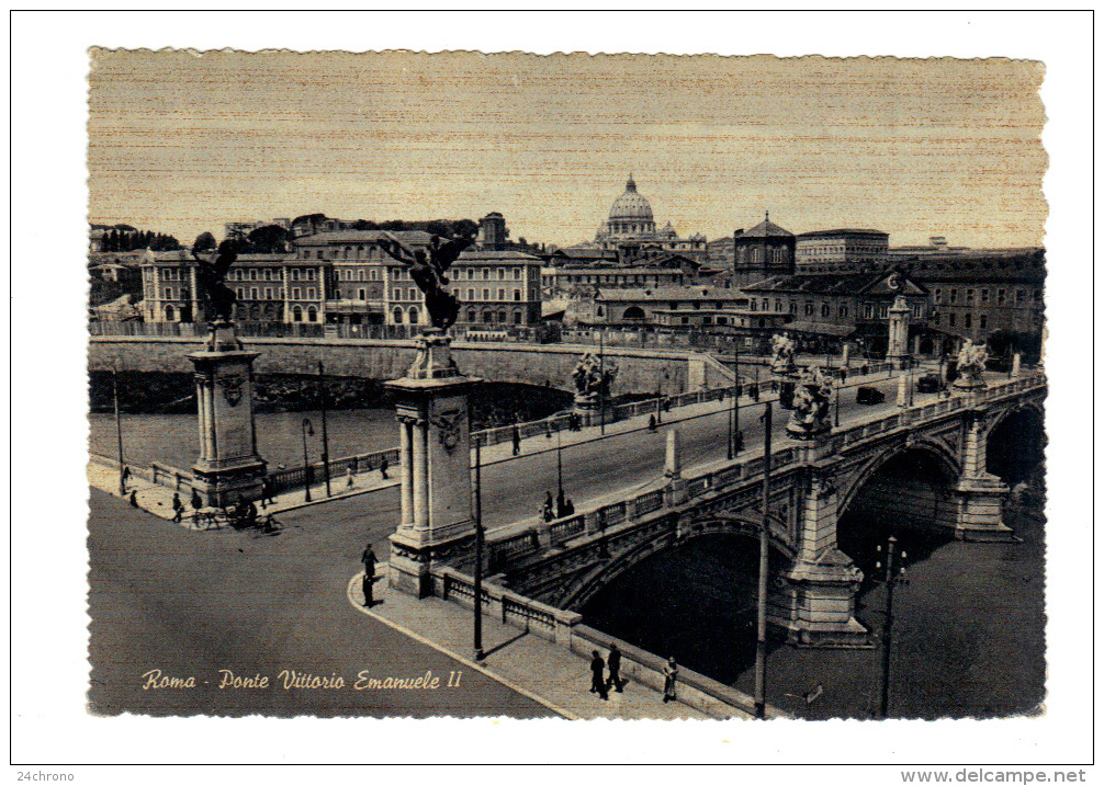 Italie: Roma, Rome, Ponte Vittorio Emanuele II, Pont Victor Emmanuel II (15-831) - Bruggen