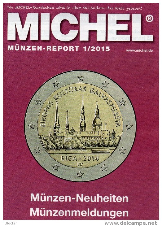 MICHEL Briefmarken Rundschau 1/2015 sowie 1/2015-plus neu 11€ new stamps of the world catalogue and magacine of Germany