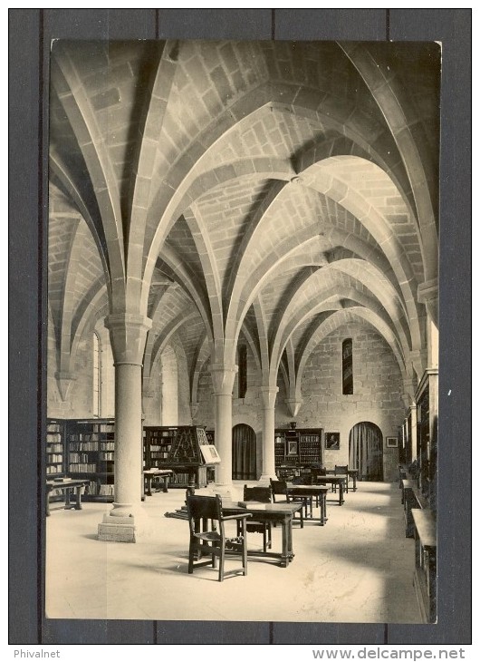 TARRAGONA, REAL MONASTERIO DE POBLET, LA BIBLIOTECA, SIN CIRCULAR - Tarragona