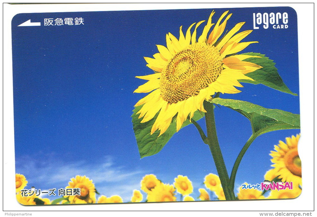 Japon - Titre De Transport Lagare : Fleurs (tournesols) - Wereld