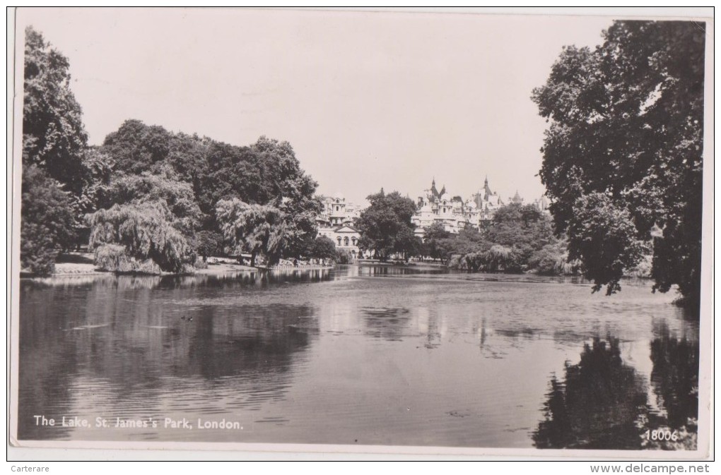 ROYAUME UNI,UNITED KINGDOM,angleterre,englan D,LONDON ,LONDRES,1950,LAKE ST JAMES PARK,LAC - Autres & Non Classés