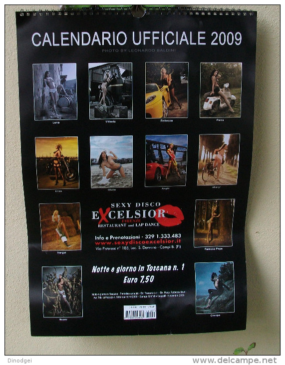 Calendario Ufficiale 2009 Sexy Disco " EXCELSIOR " Locale Restaurant E Lap Dance - Formato Grande : 2001-...