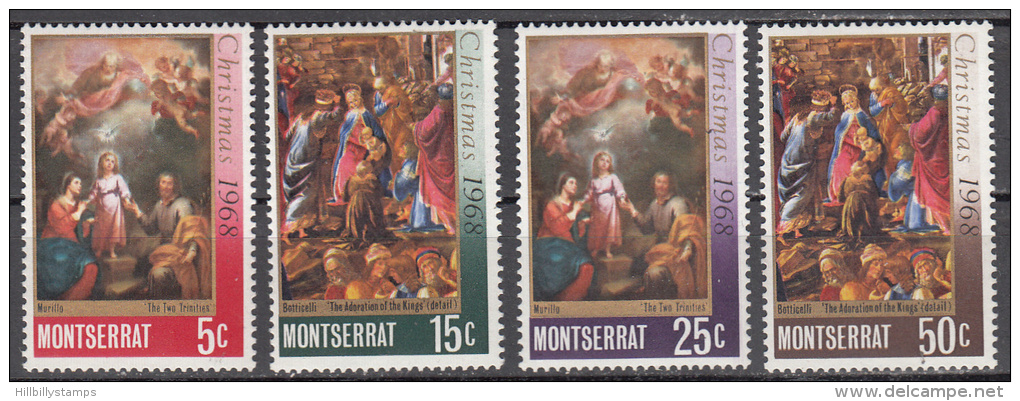 Montserrat    Scott No  208-11   Unused Hinged    Year 1968 - Montserrat