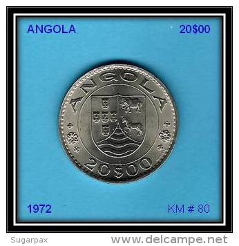 ANGOLA - 20$00 - 1972 - 20 Escudos - KM # 80 - Unc. - A.G. 23.02 - Portugal - 2 Scans - Angola