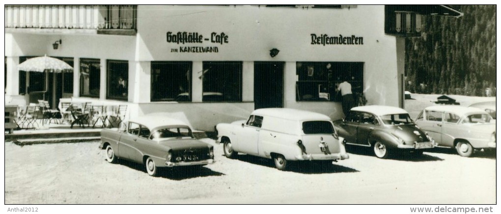 Riezlern Kleinwalsertal Gaststätte Zur Kanzelwand PKW Opel Rekord DKW Lieferwagen Sw 25.6.1966 - Kleinwalsertal