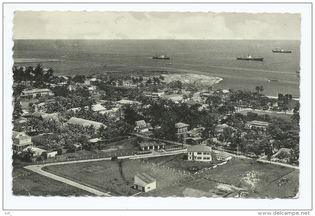 CPSM VUE AERIENNE DE PORT GENTIL, Format 9 Cm Sur 14 Cm Environ, GABON - Gabon