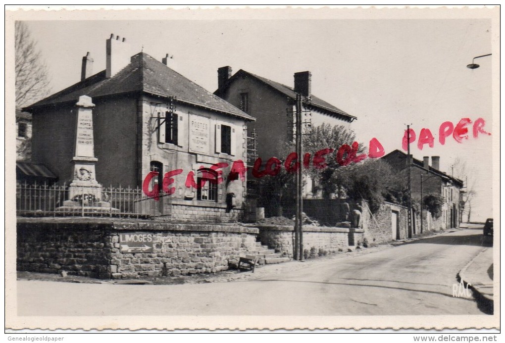 87 -  ST LAURENT -SAINT LAURENT SUR GORRE - LA POSTE  ROUTE DE LIMOGES - MONUMENT AUX MORTS - Saint Laurent Sur Gorre