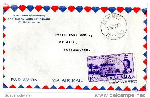 HC 20 - BAHAMAS N° 168 Sur Lettre Par Avion Pour Saint-Gall 1962 - 1859-1963 Crown Colony