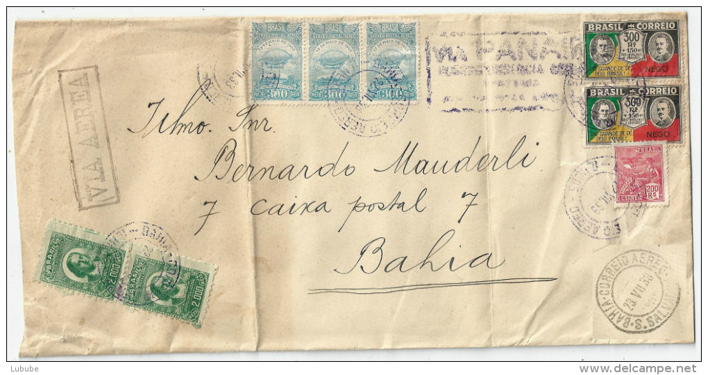 Airmail Brief  Ilheos - Bahia  (via Panair)          1938 - Airmail
