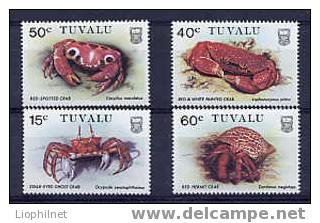 TUVALU 1986, CRABES, 4 Valeurs, Neufs / Mint. R123 - Crustaceans