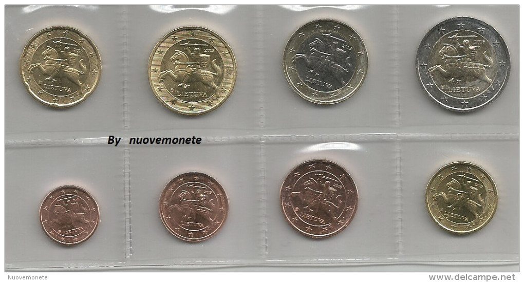 LITUANIA   I PRIMI EURO  - LE 8 MONETE 2015   FDC Da Rotolino - Altri & Non Classificati