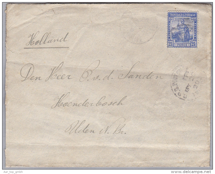 TRINIDAD & TOBAGO 1920-05-20 Brief Nach Holland - Trinité & Tobago (1962-...)