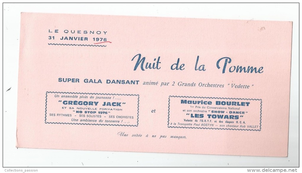 Programme , LE QUESNOY , 1976 , Nuit De La POMME  , 2 Scans - Programma's