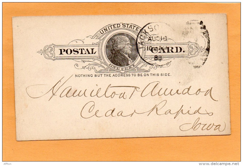 United States 1888 Card Mailed - ...-1900