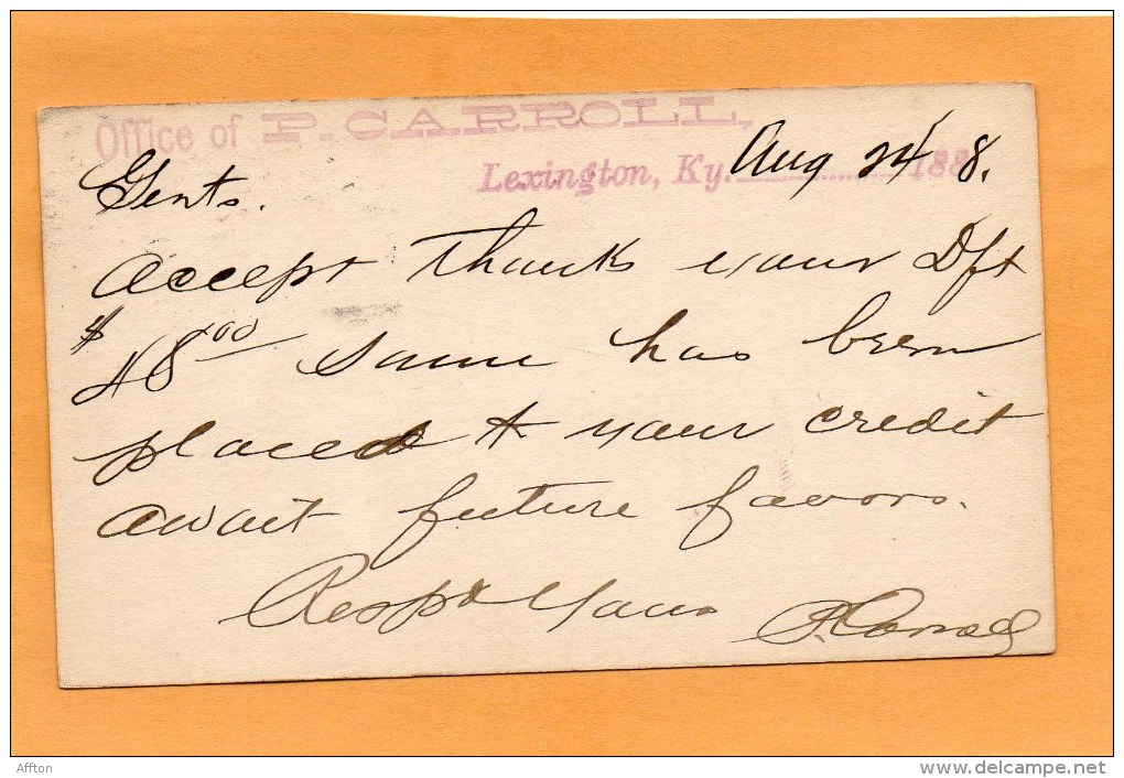 United States 1888 Card Mailed - ...-1900