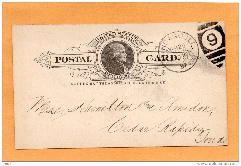 United States 1887 Card Mailed - ...-1900