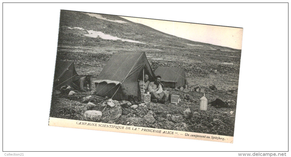 CAMPAGNE SCIENTIFIQUE DE LA PRINCESSE ALICE .... UN CAMPEMENT AU SPITZBERG - Autres & Non Classés