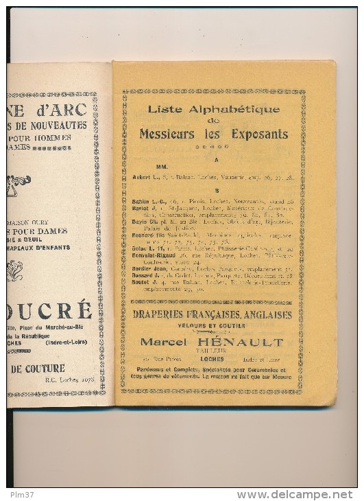 LOCHES, Indre Et Loire -  Guide De La Foire Exposition 1925 - Autres & Non Classés