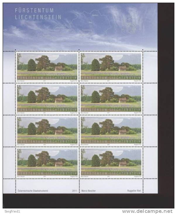 Liechtenstein **  1609   Landschaften Kleinbogen Ungefaltet - Unused Stamps