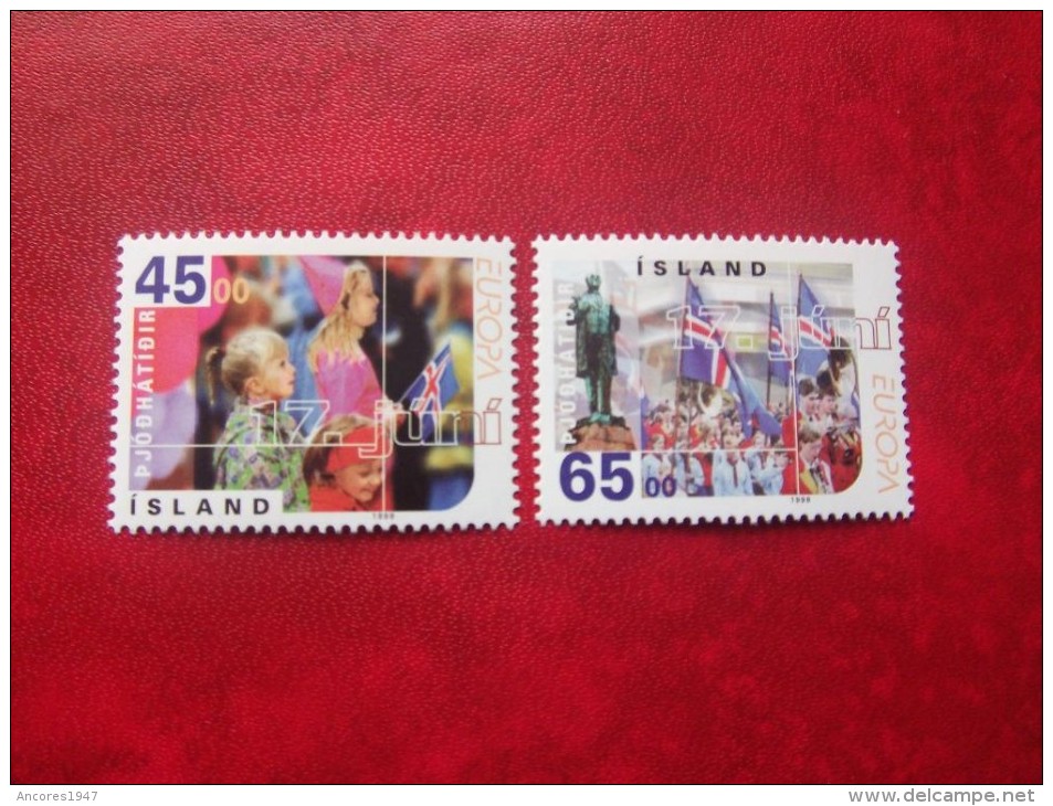 ISLANDIA 1998, YVERT 839-40,  **MNH** - Unused Stamps